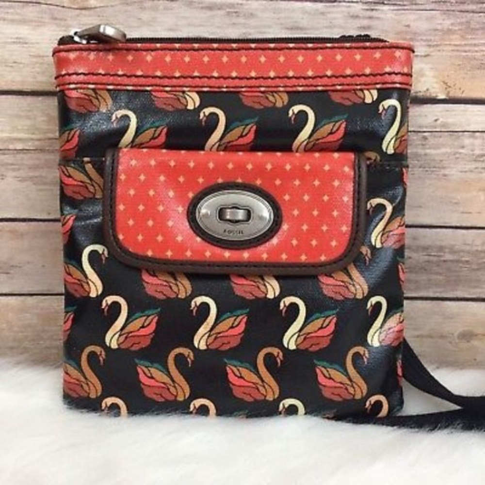 Fossil Swan Key Per Crossbody